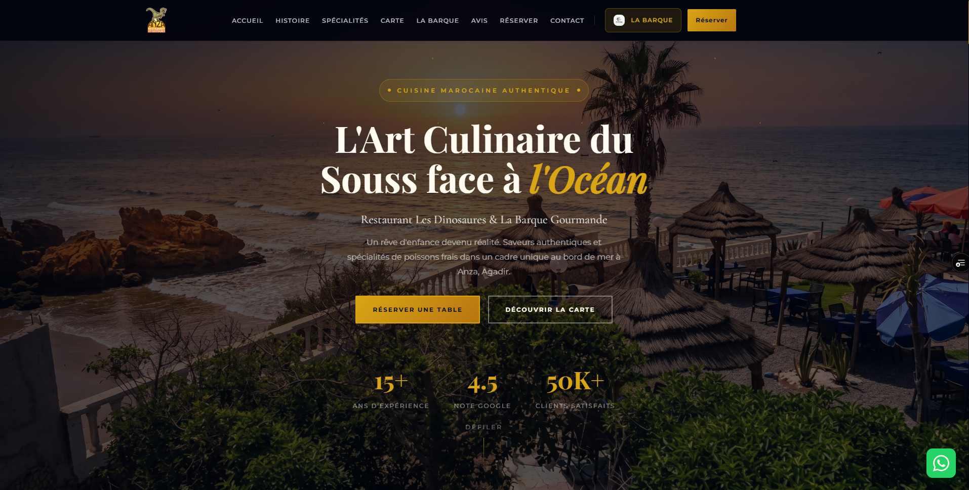 Sitio web restaurante Agadir